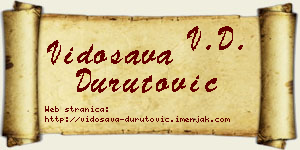 Vidosava Durutović vizit kartica